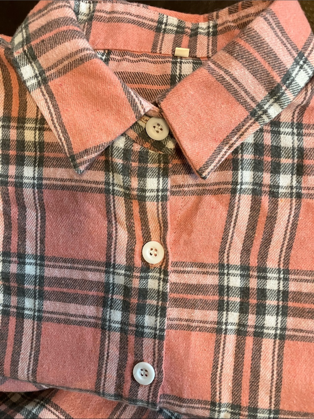 Women's Pink Plaid Button-Down Shirt